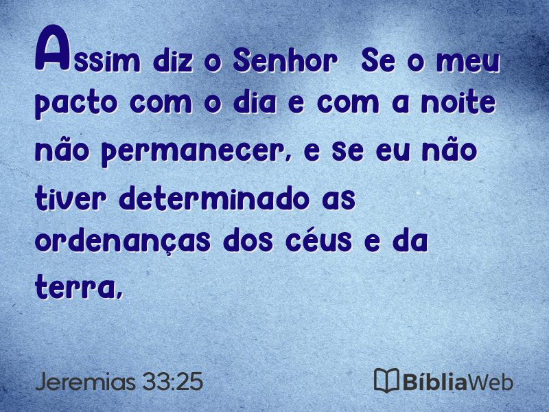 Jeremias 33:25 em imagem para compartilhar