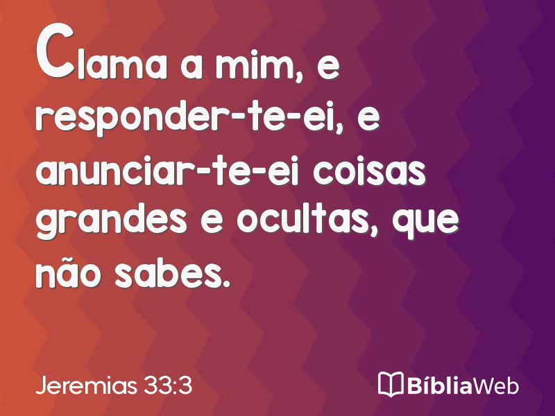 Jeremias 33:3 em imagem para compartilhar