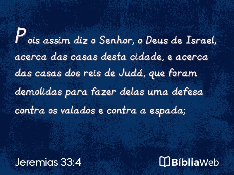 Jeremias 33:4 em imagem para compartilhar