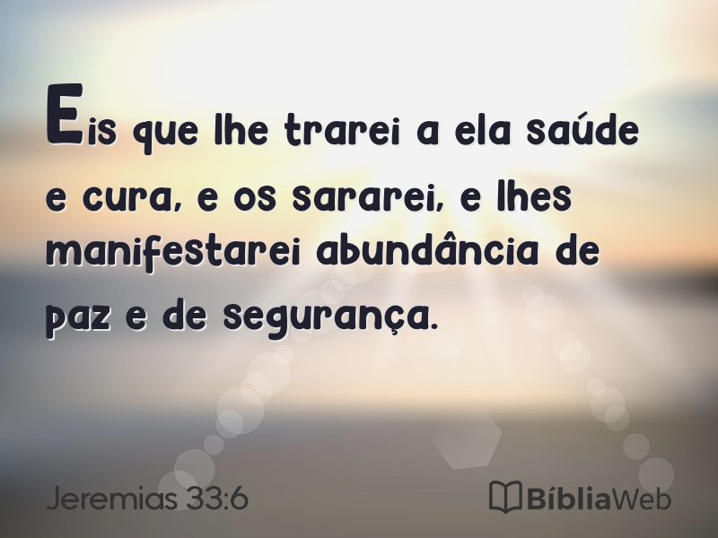 Jeremias 33:6 em imagem para compartilhar