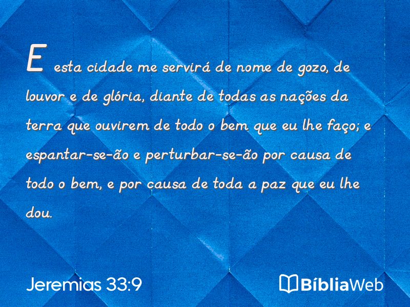Jeremias 33:9 em imagem para compartilhar