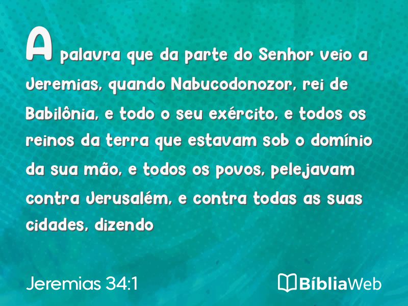 Jeremias 34:1 em imagem para compartilhar