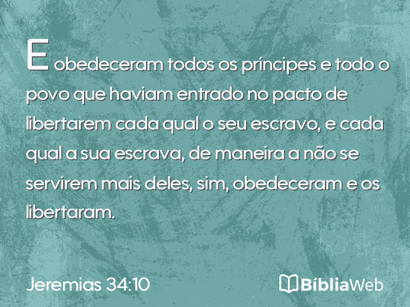 Jeremias 34:10 em imagem para compartilhar