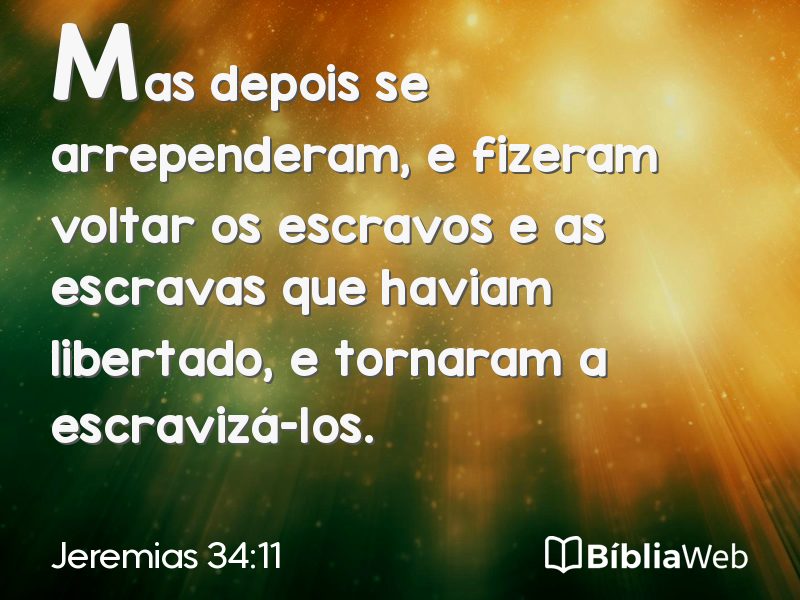 Jeremias 34:11 em imagem para compartilhar