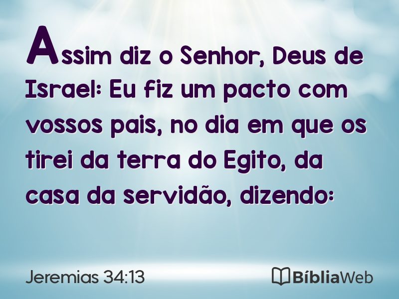 Jeremias 34:13 em imagem para compartilhar
