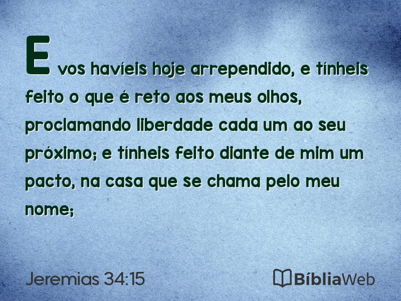 Jeremias 34:15 em imagem para compartilhar