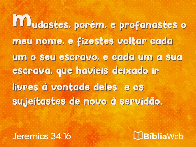 Jeremias 34:16 em imagem para compartilhar
