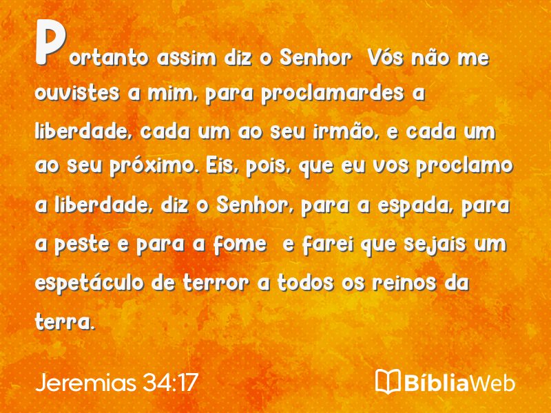Jeremias 34:17 em imagem para compartilhar