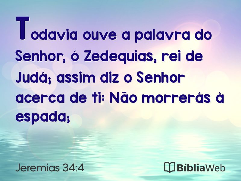 Jeremias 34:4 em imagem para compartilhar