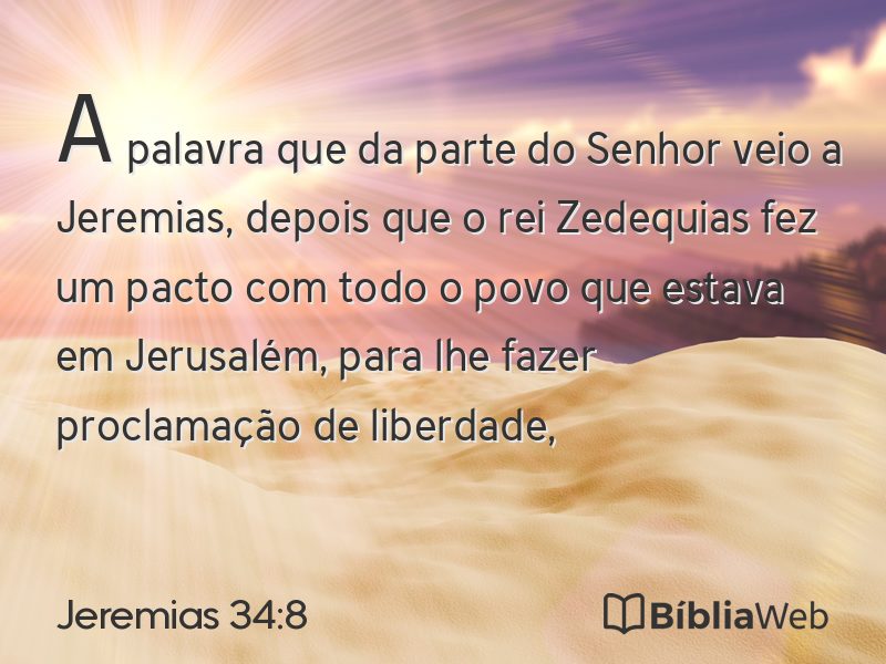 Jeremias 34:8 em imagem para compartilhar