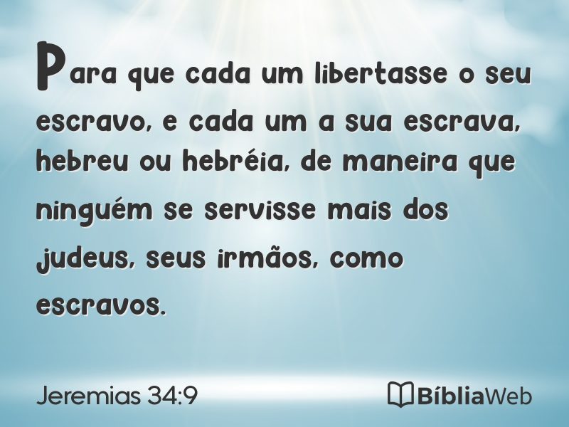Jeremias 34:9 em imagem para compartilhar