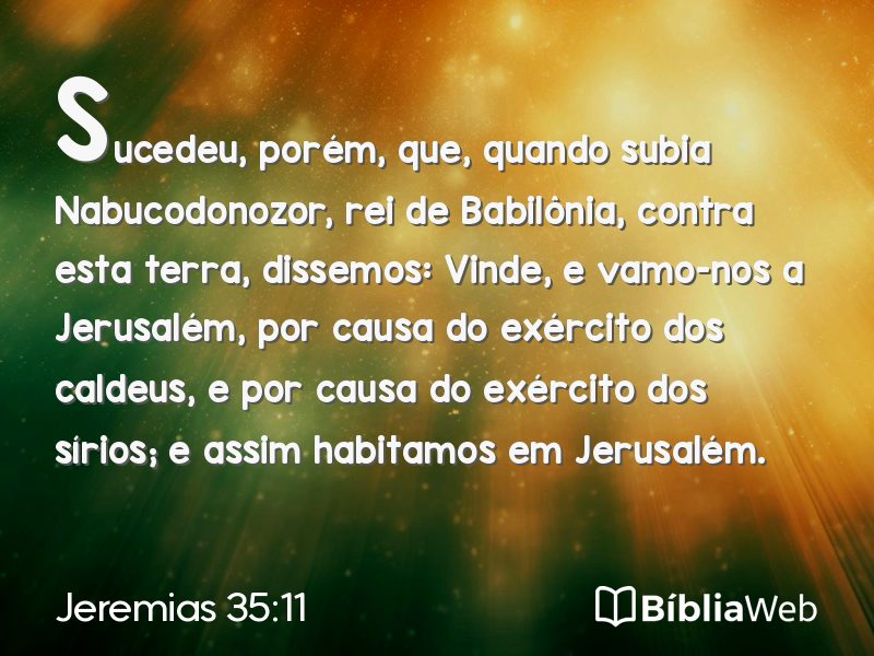 Jeremias 35:11 em imagem para compartilhar