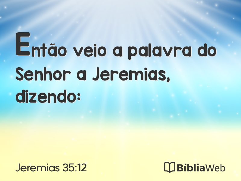 Jeremias 35:12 em imagem para compartilhar