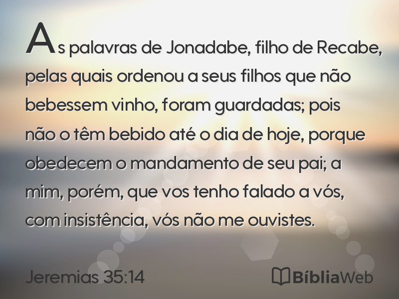 Jeremias 35:14 em imagem para compartilhar