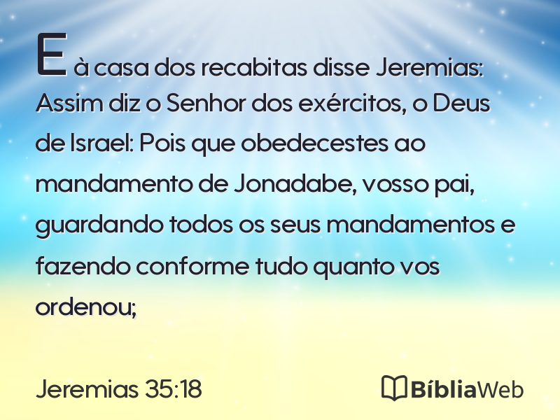 Jeremias 35:18 em imagem para compartilhar