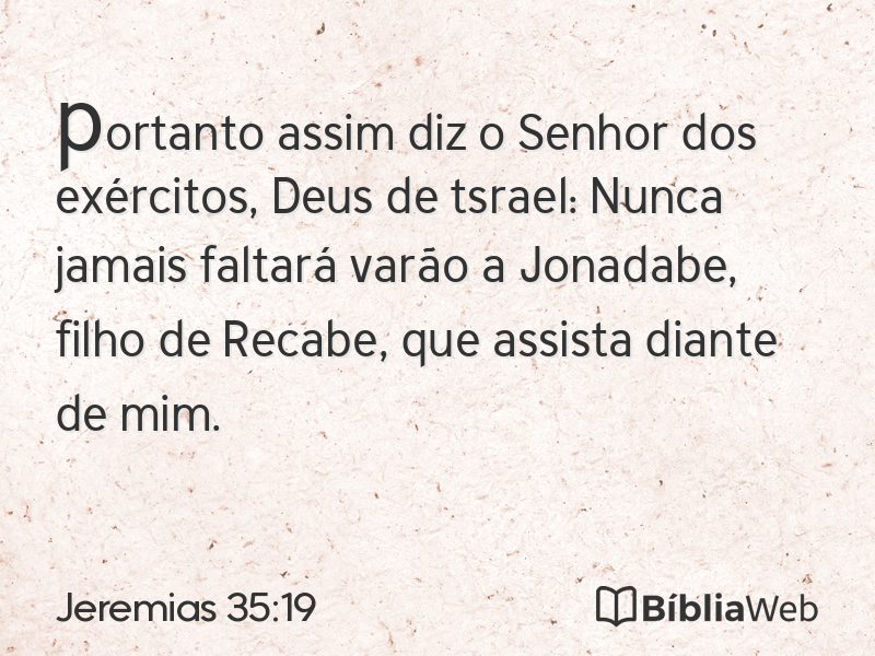 Jeremias 35:19 em imagem para compartilhar