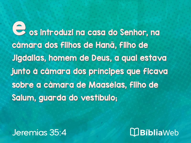 Jeremias 35:4 em imagem para compartilhar