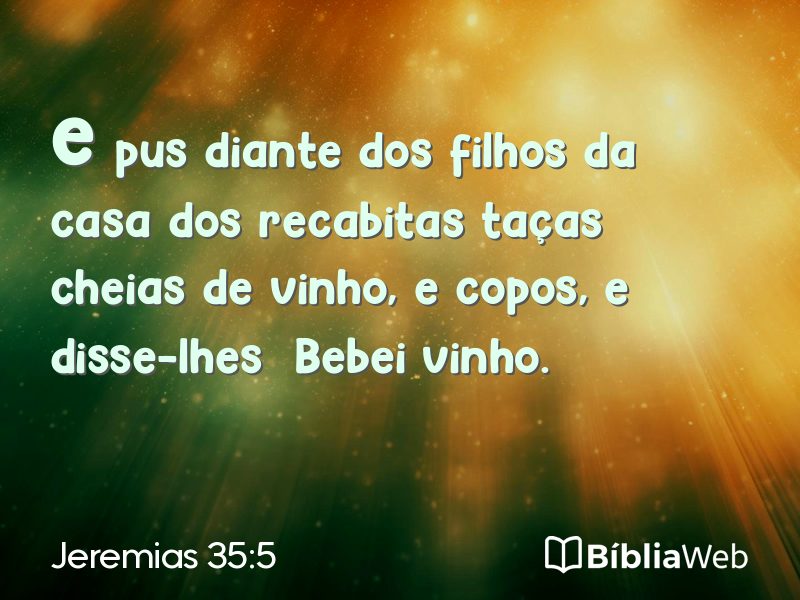 Jeremias 35:5 em imagem para compartilhar
