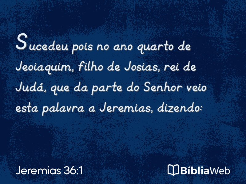 Jeremias 36:1 em imagem para compartilhar