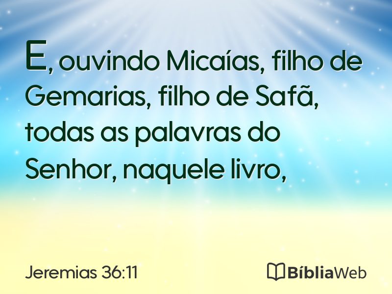 Jeremias 36:11 em imagem para compartilhar