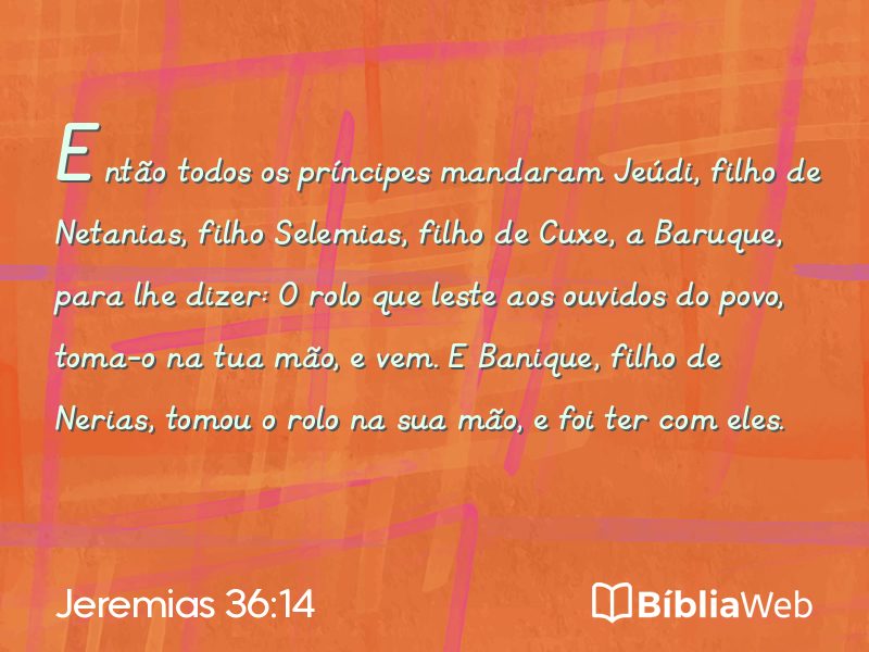 Jeremias 36:14 em imagem para compartilhar