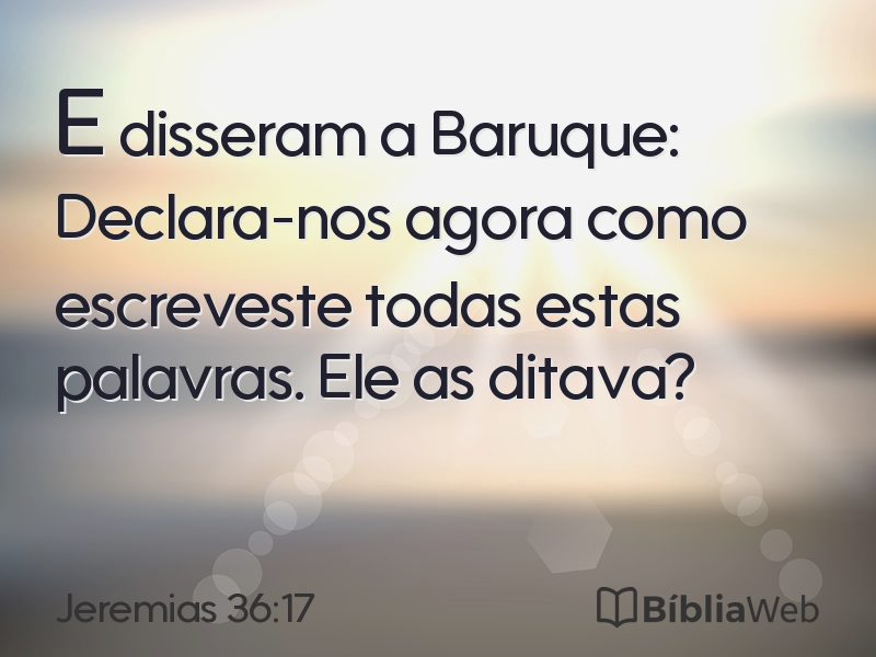 Jeremias 36:17 em imagem para compartilhar
