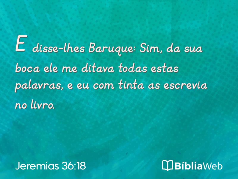 Jeremias 36:18 em imagem para compartilhar