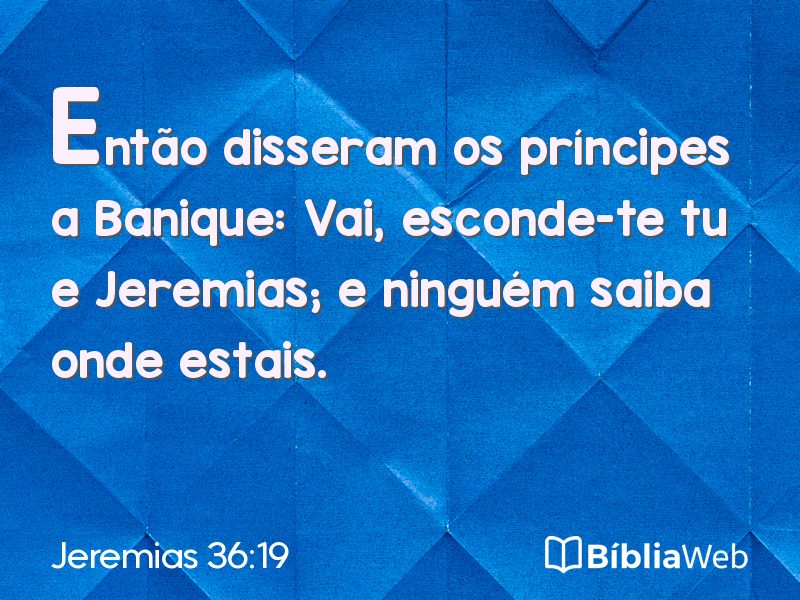 Jeremias 36:19 em imagem para compartilhar