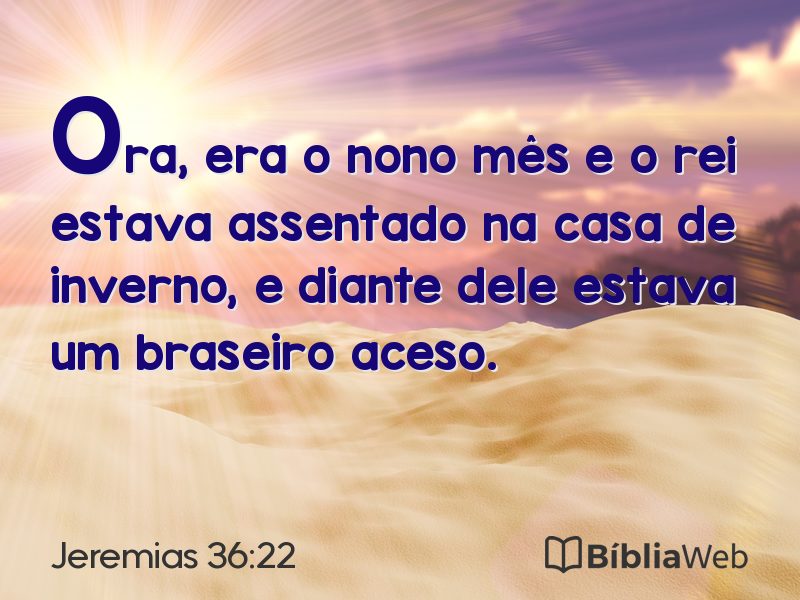 Jeremias 36:22 em imagem para compartilhar