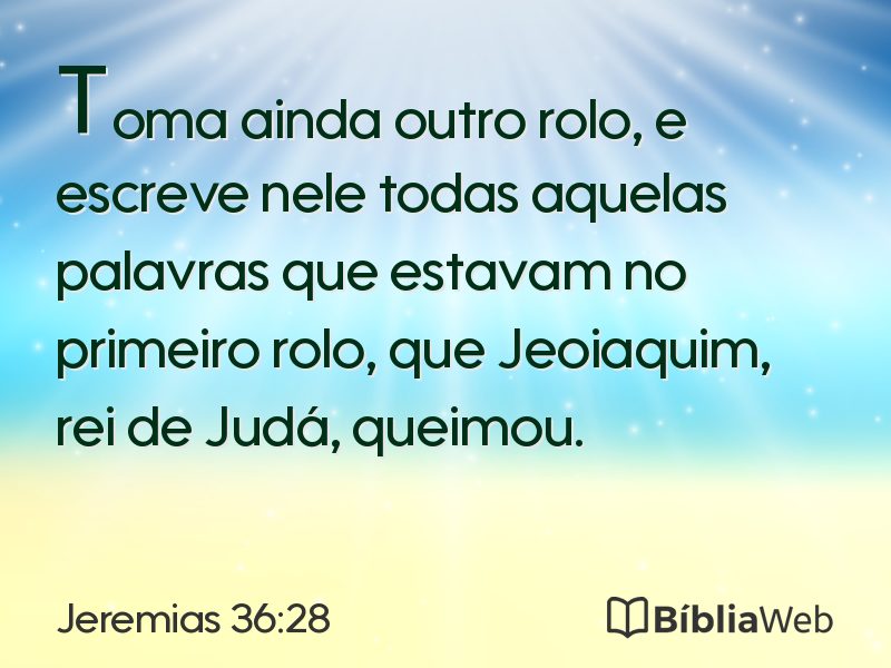 Jeremias 36:28 em imagem para compartilhar