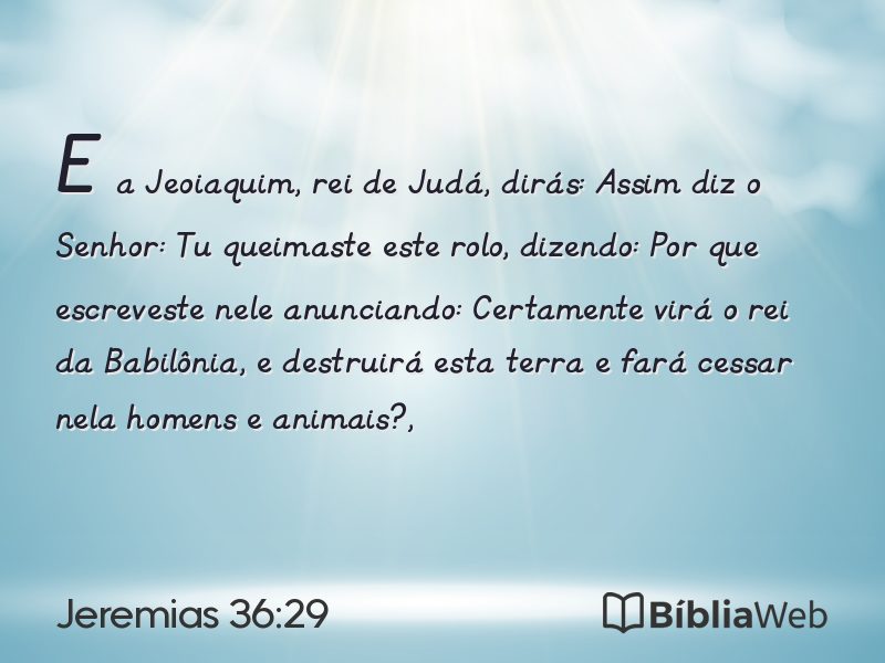 Jeremias 36:29 em imagem para compartilhar