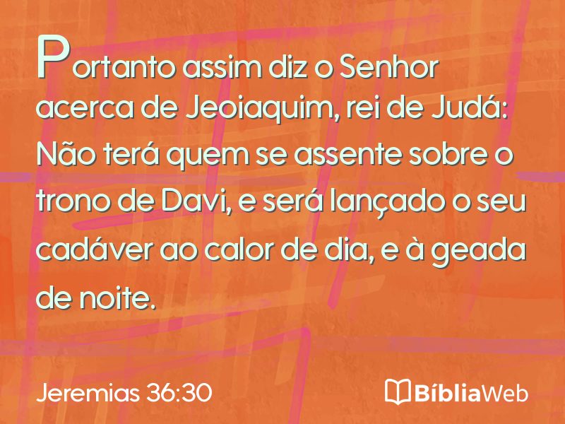 Jeremias 36:30 em imagem para compartilhar