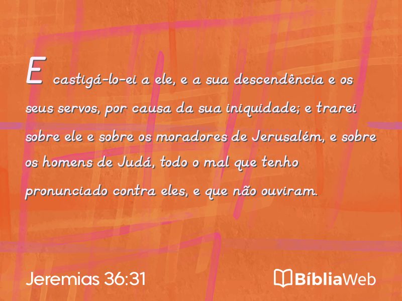 Jeremias 36:31 em imagem para compartilhar