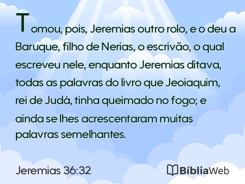 Jeremias 36:32 em imagem para compartilhar