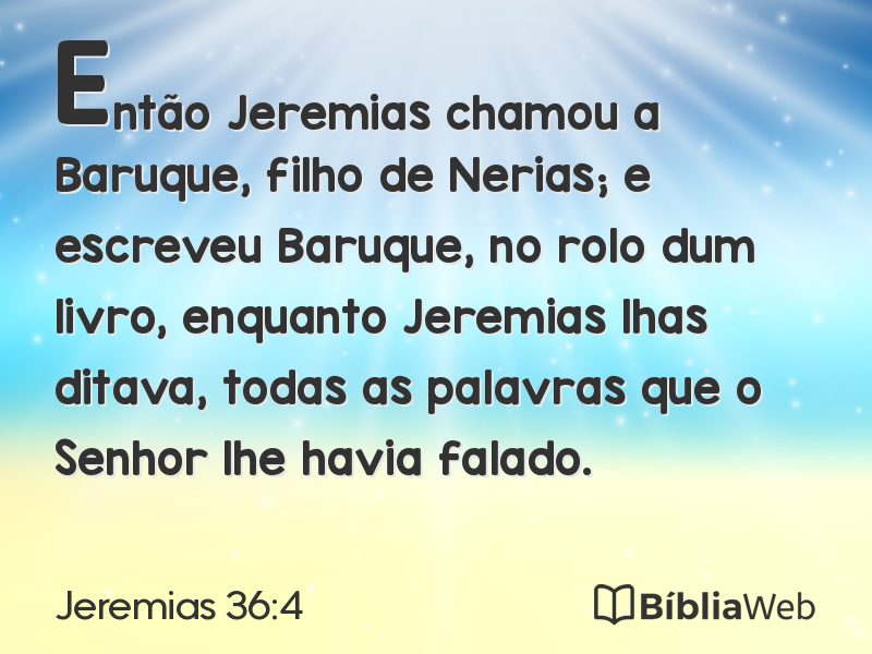 Jeremias 36:4 em imagem para compartilhar