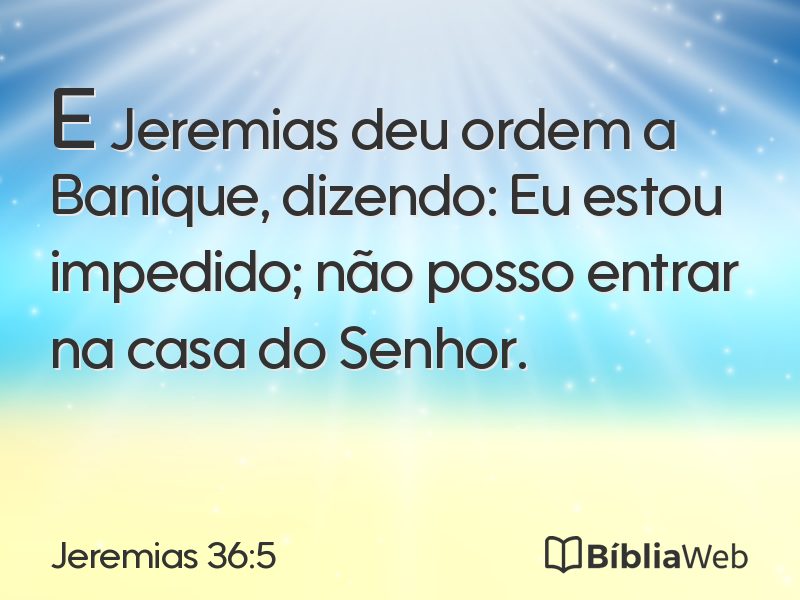 Jeremias 36:5 em imagem para compartilhar