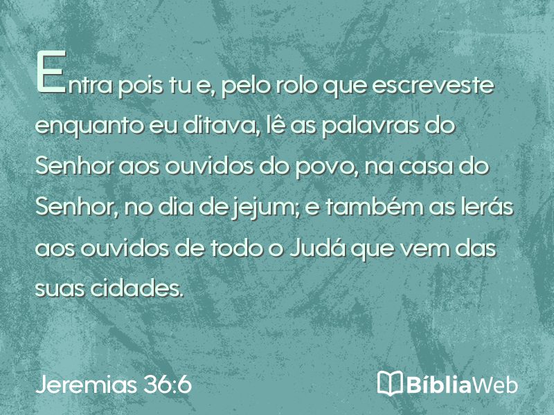 Jeremias 36:6 em imagem para compartilhar