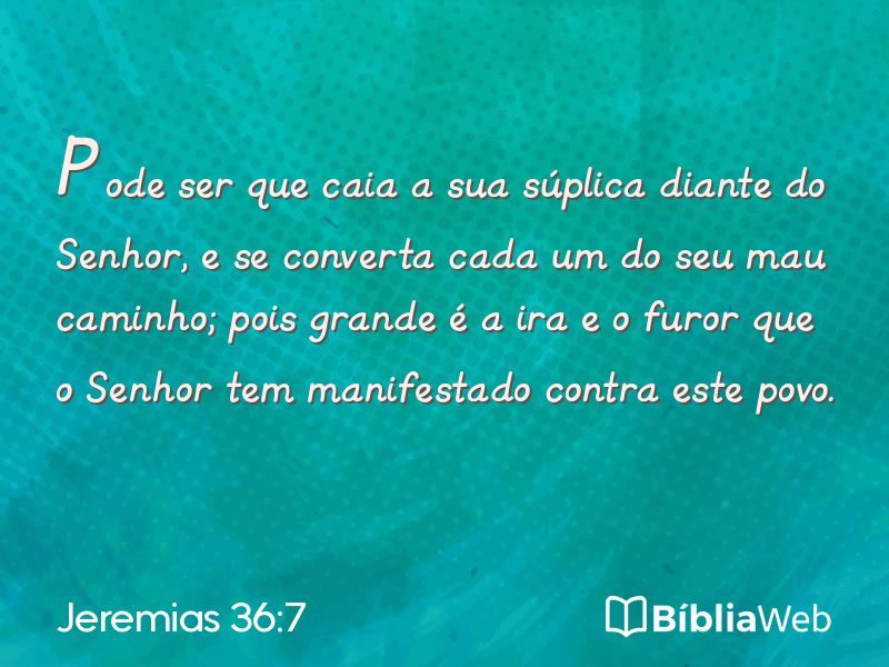 Jeremias 36:7 em imagem para compartilhar
