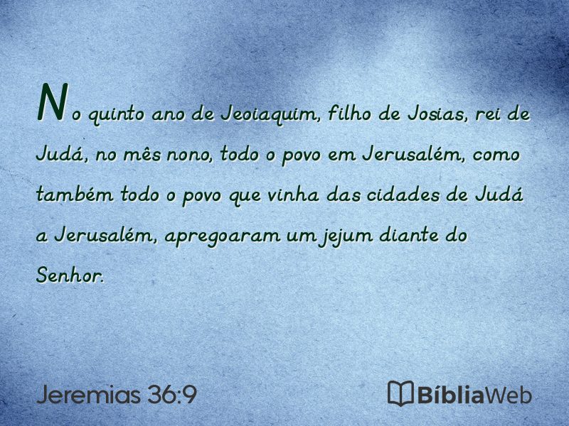 Jeremias 36:9 em imagem para compartilhar