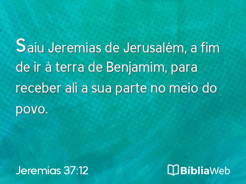 Jeremias 37:12 em imagem para compartilhar