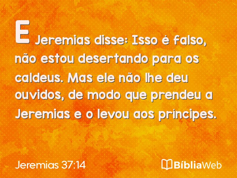 Jeremias 37:14 em imagem para compartilhar