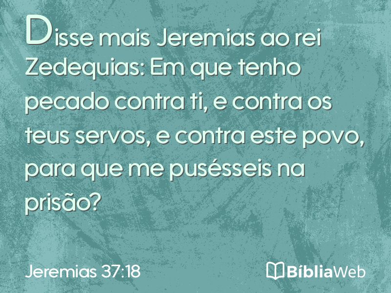 Jeremias 37:18 em imagem para compartilhar