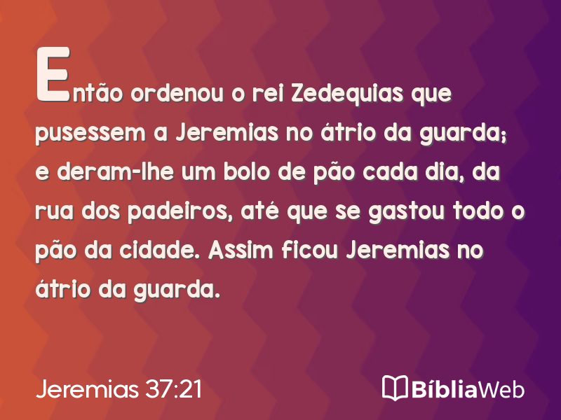 Jeremias 37:21 em imagem para compartilhar