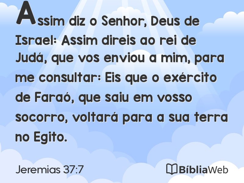 Jeremias 37:7 em imagem para compartilhar