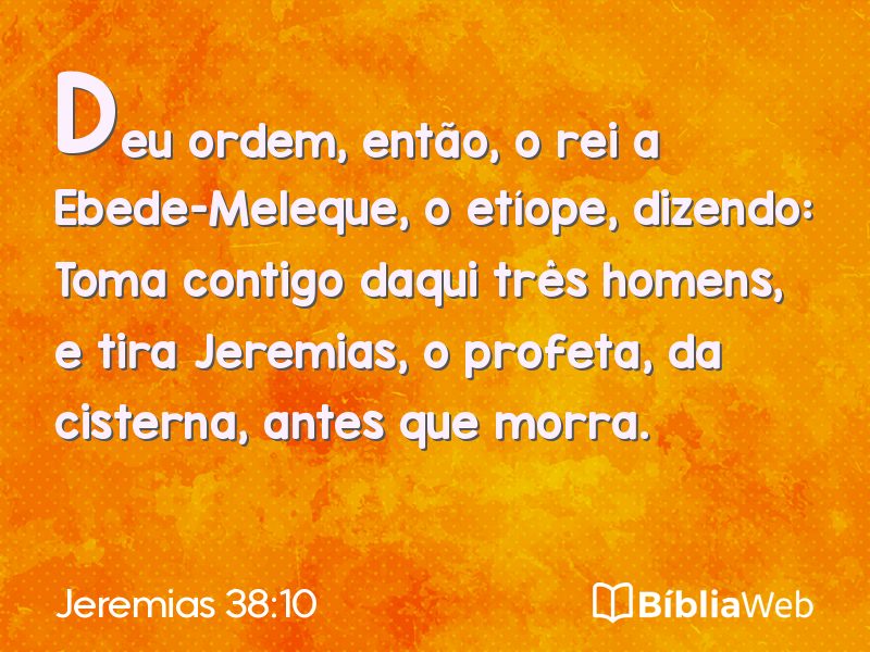 Jeremias 38:10 em imagem para compartilhar