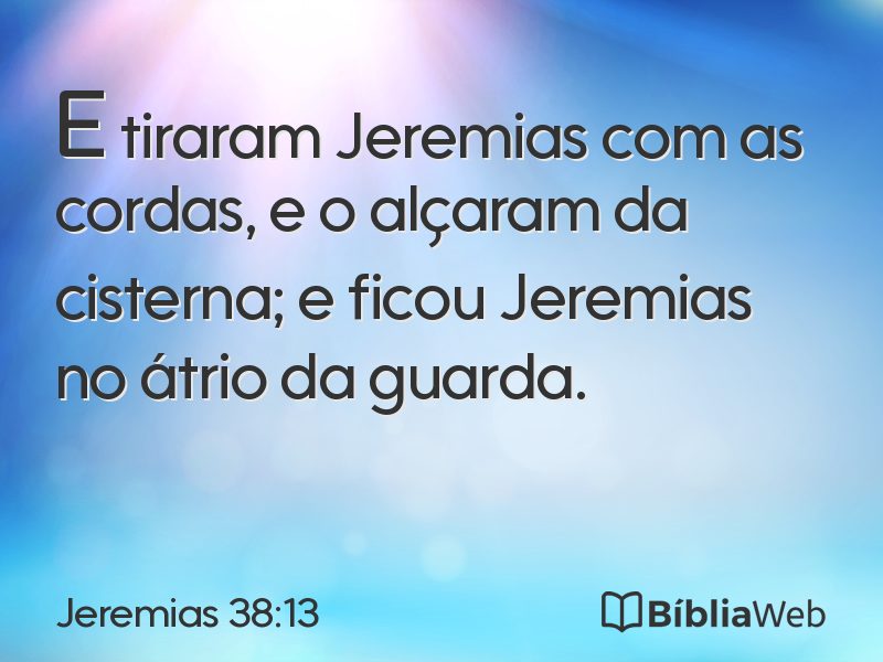 Jeremias 38:13 em imagem para compartilhar