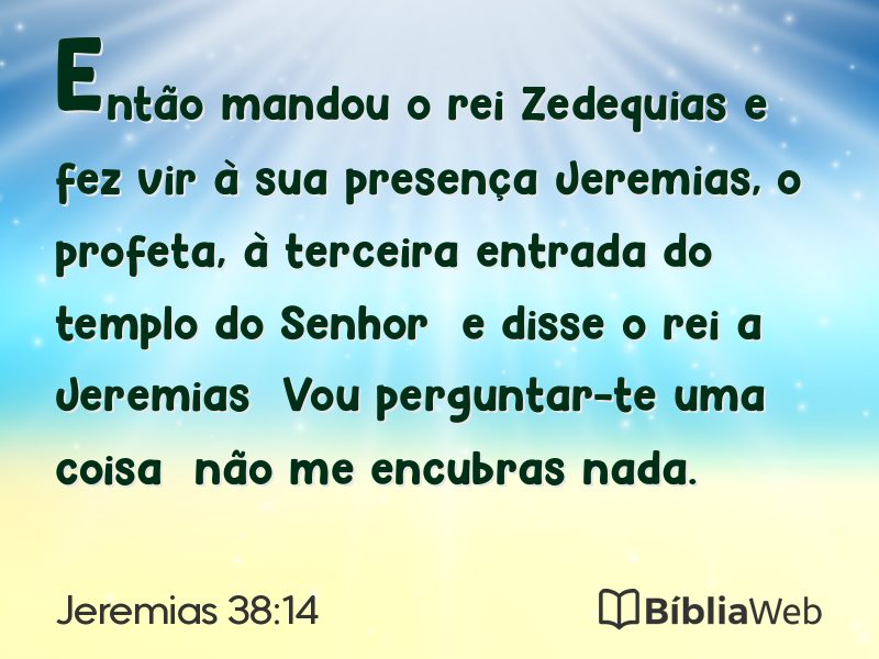 Jeremias 38:14 em imagem para compartilhar