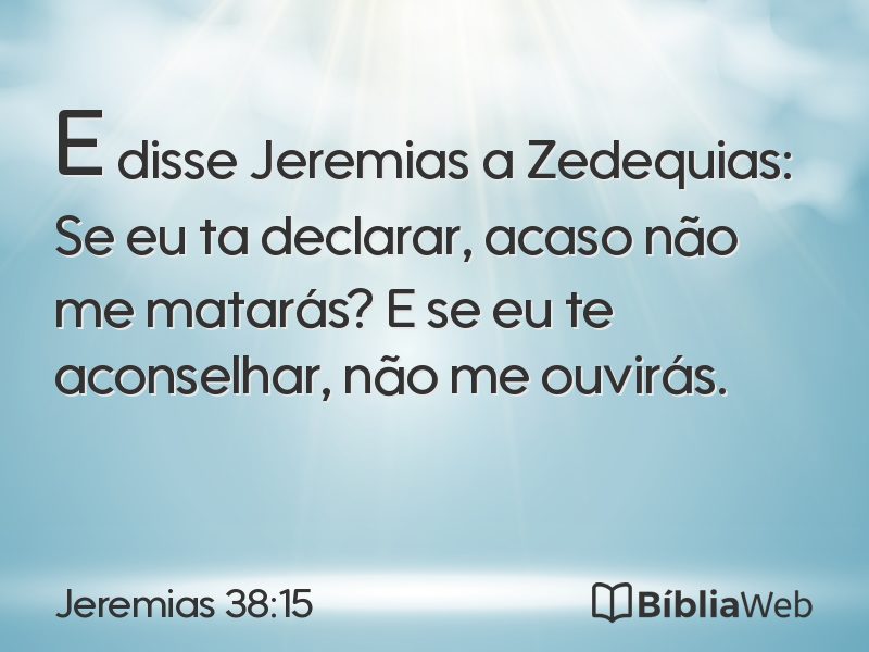 Jeremias 38:15 em imagem para compartilhar
