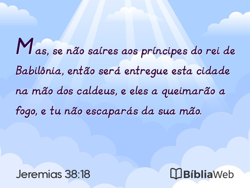 Jeremias 38:18 em imagem para compartilhar