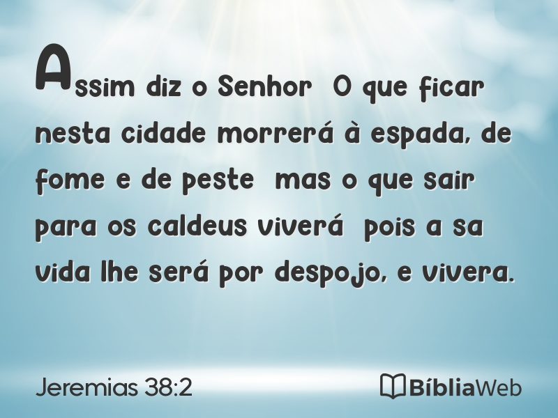 Jeremias 38:2 em imagem para compartilhar